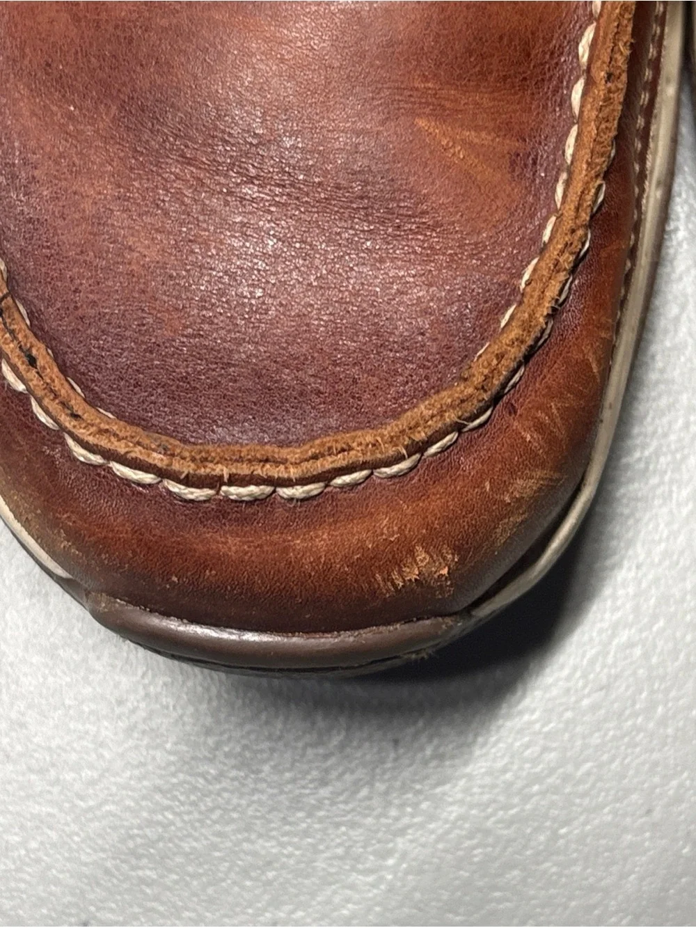 Dunham Captain Men's Size 10.5 Boat Shoes Brown Leather Non-slip Comfort